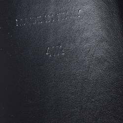 Pre Owned Givenchy Black Knit Fabric Slip on Logo Sneakers Size 41.5