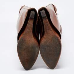 مملوكة مسبقًا Givenchy Brown Leather Knee Length Boots Size 38.5