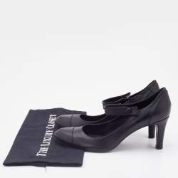 Pre Owned Givenchy Black Leather Mary Jane Pumps Size 39