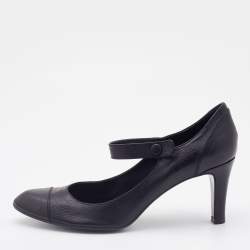 Pre Owned Givenchy Black Leather Mary Jane Pumps Size 39