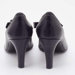 Pre Owned Givenchy Black Leather Mary Jane Pumps Size 39