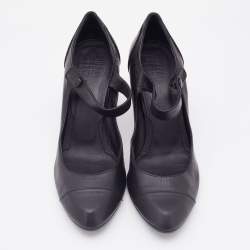 Pre Owned Givenchy Black Leather Mary Jane Pumps Size 39