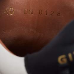 Pre Owned Givenchy White/Black Leather Urban Street Logo Slip On Sneakers Size 40