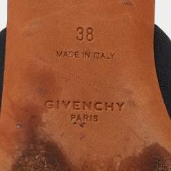 Pre Owned Givenchy Black Leather Bedford Flat Mules Size 38