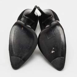 Pre Owned Givenchy Black Suede and Calf Hair Pointed Toe Pumps Size 39