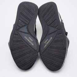 Givenchy Black Neoprene and Suede Runner Elastic Sneakers Size 38