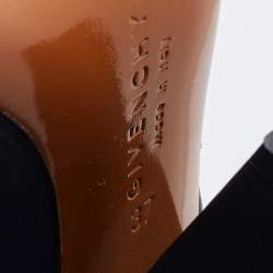 Pre Owned Givenchy Black Leather and Elastic Open Toe Slingback Sandals Size 37