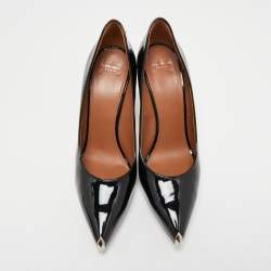 Pre Owned Givenchy Black Patent Leather Pointed Toe Pumps Size 41