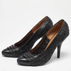 مملوكة مسبقًا Givenchy Black Leather Pointed Toe Pumps Size 37.5