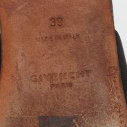 Pre Owned Givenchy Black Leather and Stretch Band Bedford Flat Mules Size 39