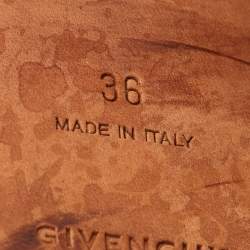 Pre Owned Givenchy Black Studded Leather Buckle Logo Detail Flat Mules Size 36