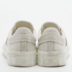 Pre Owned Givenchy White/Purple Leather City Sport Slip On Sneakers Size 37