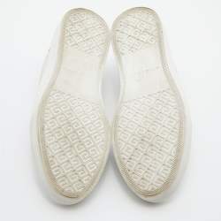 Pre Owned Givenchy White/Purple Leather City Sport Slip On Sneakers Size 37