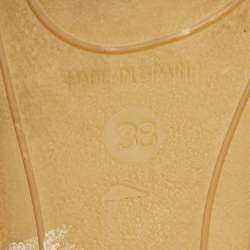 Pre Owned Givenchy Black Leather Chain Ankle Strap Espadrille Flats Size 38 