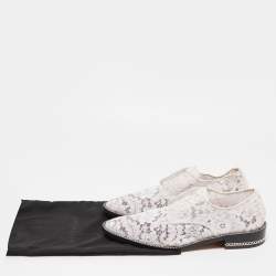 Givenchy White Lace and Mesh Double Chain Derby Size 39.5