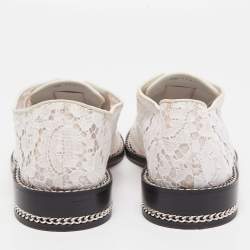Givenchy White Lace and Mesh Double Chain Derby Size 39.5