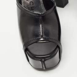 Givenchy Black Leather Platform Ankle Strap Sandals Size 39