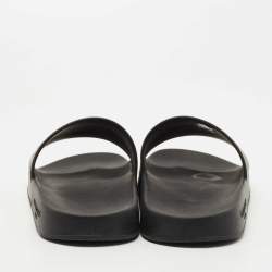 Givenchy Black Rubber Logo Slide Flats Size 38