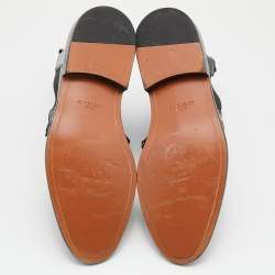 Pre Owned Givenchy Black Leather Chain Detail Chelsea Boots Size 38