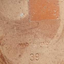 Pre Owned Givenchy Black Leather Shark Lock Knee Length Boots Size 39