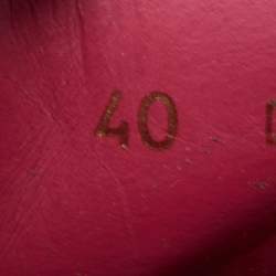 Pre Owned Givenchy White/Red Leather Urban Street Logo Slip On Sneakers Size 40