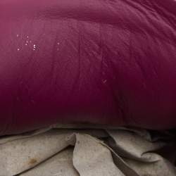 Pre Owned Givenchy White/Plum Leather Urban Street Slip On Sneakers Size 36