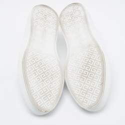 Pre Owned Givenchy White/Black Leather and Elastic Band Urban Street Sneakers Size 38