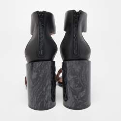 Givenchy Black Leather Ankle Strap Sandals Size 40