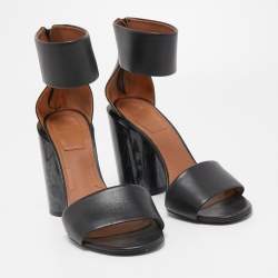 Givenchy Black Leather Ankle Strap Sandals Size 40