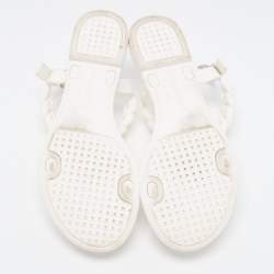 Givenchy White Jelly Chain Link Flat Sandals Size 39