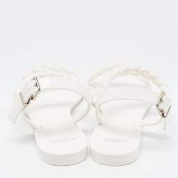 Givenchy White Jelly Chain Link Flat Sandals Size 39