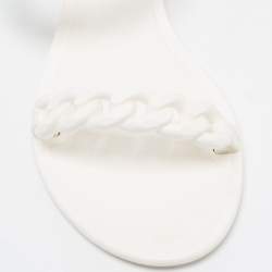 Givenchy White Jelly Chain Link Flat Sandals Size 39