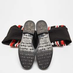 Pre Owned Givenchy Multicolor Rubber And Knit Fabric Sock Boots Size 40