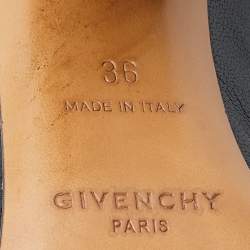 مملوكة مسبقًا Givenchy Black Leather Buckle Slingback Pumps Size 36