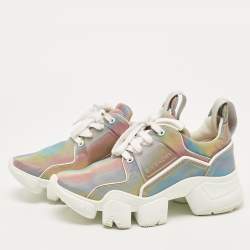 Pre Owned Givenchy Multicolor Polyurethane Jaw Low Top Sneakers Size 38