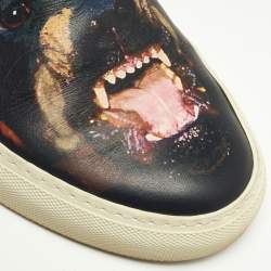 Givenchy Black Leather Rottweiler Slip On Sneakers Size 39