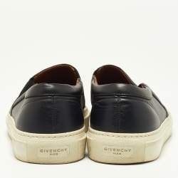 Givenchy Black Leather Rottweiler Slip On Sneakers Size 39