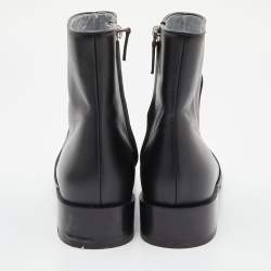 Givenchy Black Leather Zip Ankle Length Boots Size 37