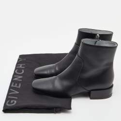 Givenchy Black Leather Zip Ankle Length Boots Size 37