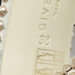 Pre Owned Givenchy Blue Leather Studded Ankle Strap Sandals Size 38