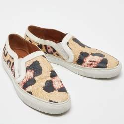Pre Owned Givenchy Tricolor Animal Print Leather Skate Basse New Sneakers Size 38