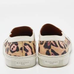 Pre Owned Givenchy Tricolor Animal Print Leather Skate Basse New Sneakers Size 38