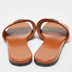Givenchy Beige Leather 4G Flat Slides Size 38.5