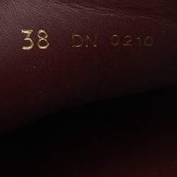 Pre Owned Givenchy White/Burgundy Leather and Logo Stretch Band Urban Street Slip On Sneakers Size 38