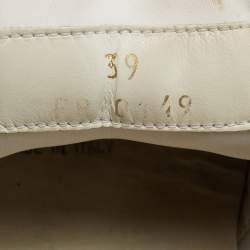 Givenchy White/Grey Leather and Suede Jaw Low Top Sneakers Size 39