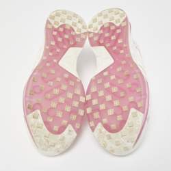 مملوكة مسبقًا Givenchy White Leather and Fabric GV1 Low Top Sneakers Size 39