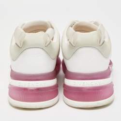 مملوكة مسبقًا Givenchy White Leather and Fabric GV1 Low Top Sneakers Size 39