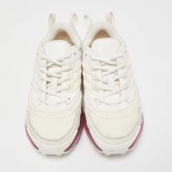 مملوكة مسبقًا Givenchy White Leather and Fabric GV1 Low Top Sneakers Size 39
