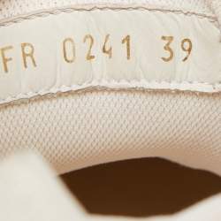 مملوكة مسبقًا Givenchy White Leather and Fabric GV1 Low Top Sneakers Size 39