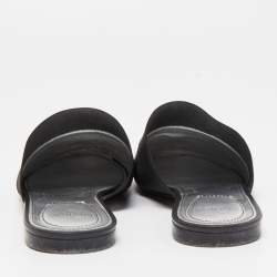 Givenchy Black Leather Logo Mules Size 40